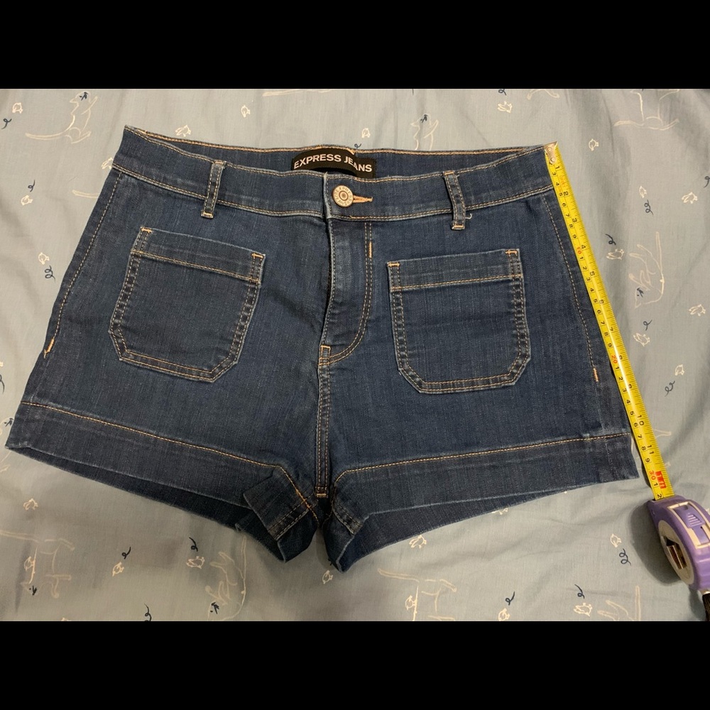 Express Blue Jean Shorts